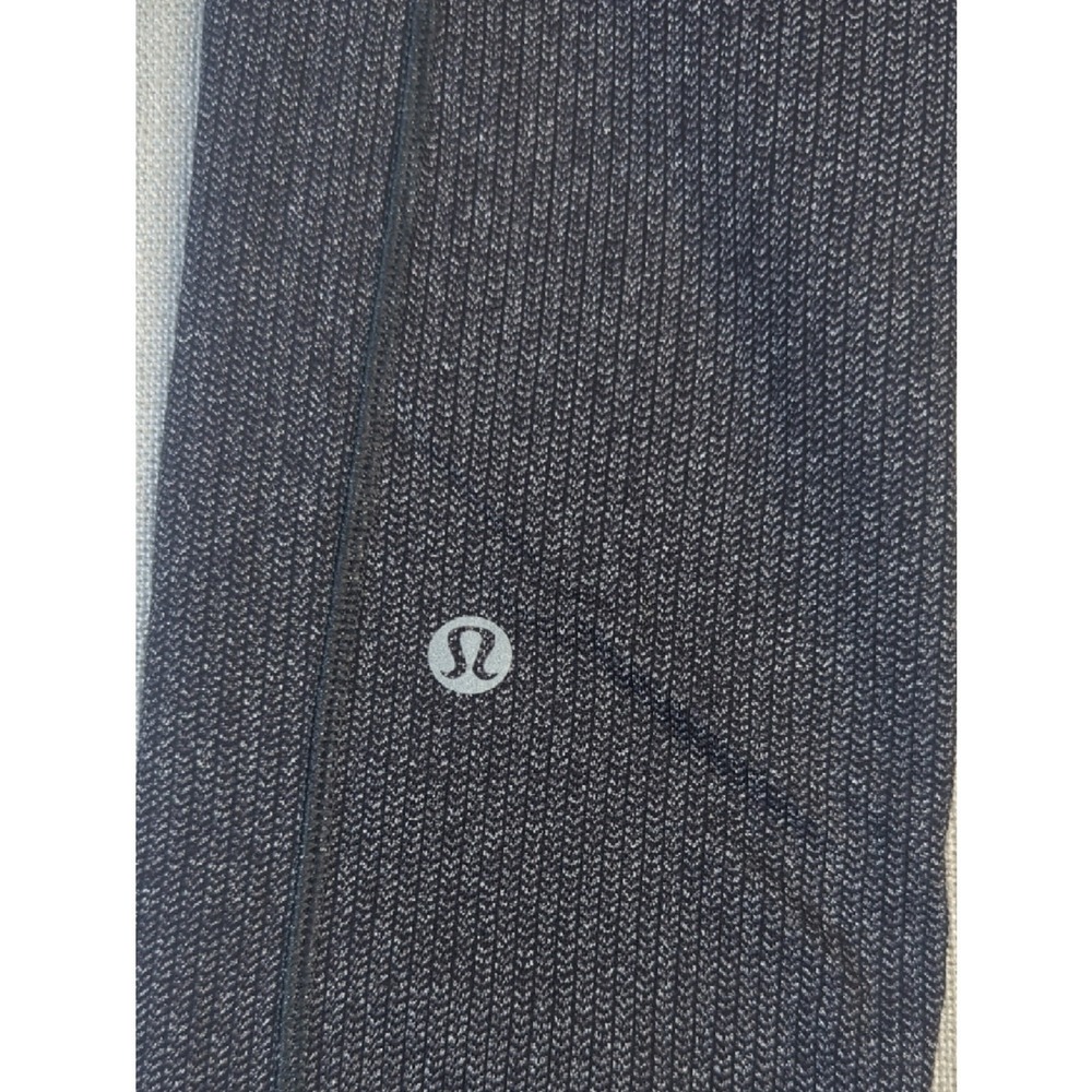 Lululemon Black Heather Ribbed Leggings High Rise Pockets Athletic - Picture 9 of 11